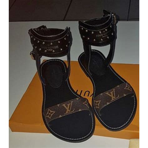 louis vuitton lock it sandals|louis vuitton sandals women's.